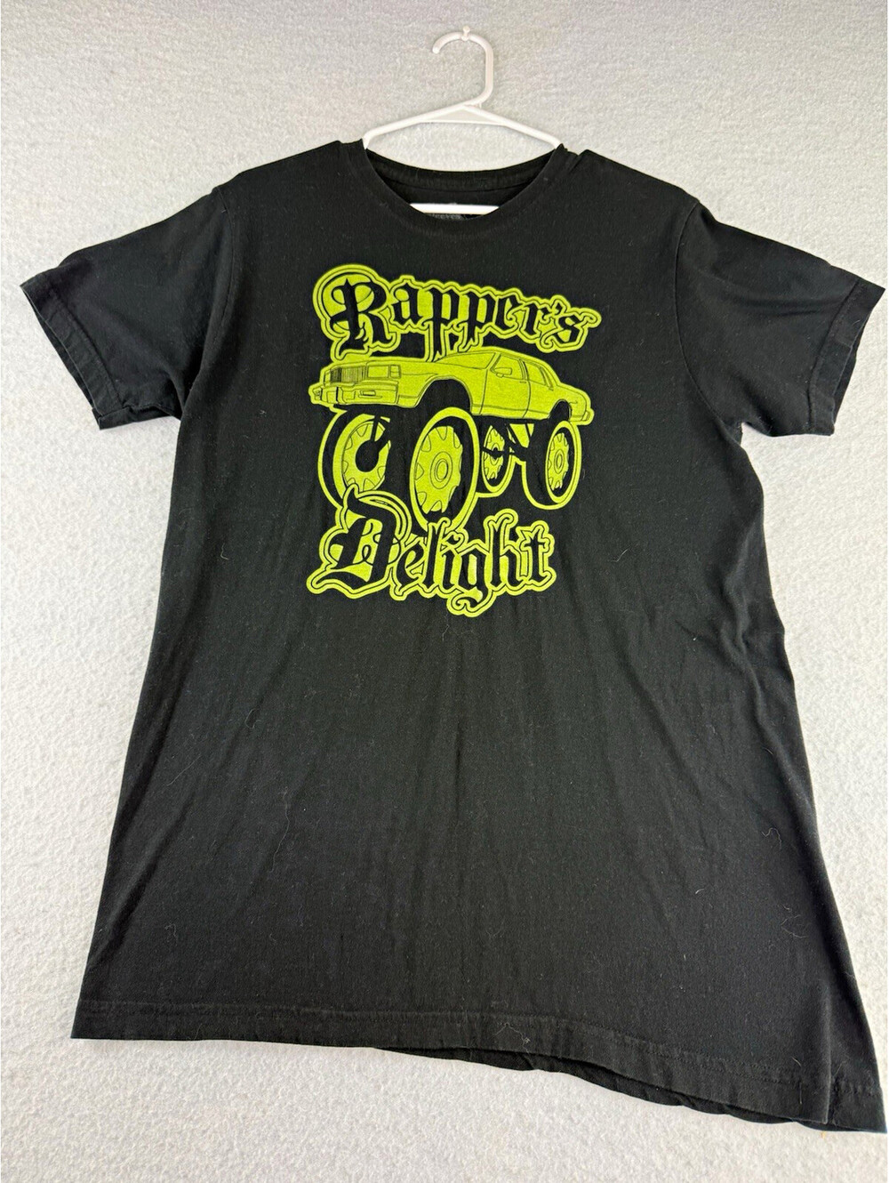 Goodie Two Sleeves Rapper's Delight Graphic Crew Neck Tee Black Green Men's M